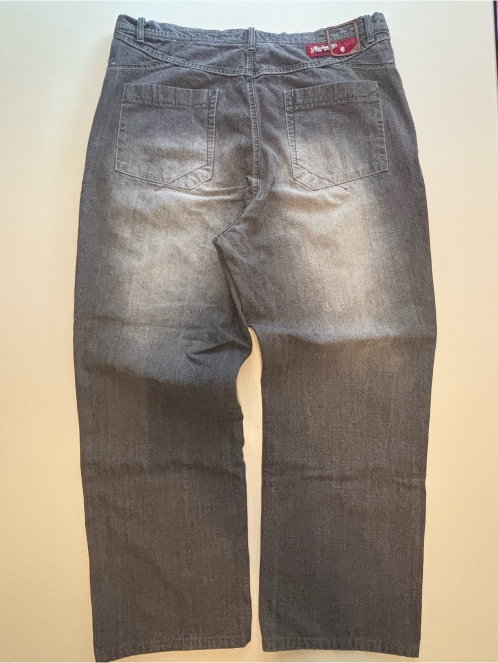 Akademiks baggy Y2K big pocket grey faded jeans Southpole style